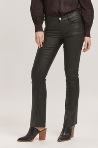 DJ Faux Leather Side Slit Pant