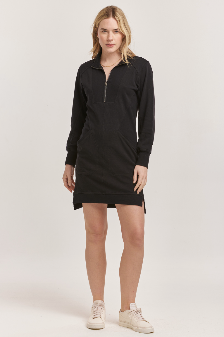 DJ Sweatshirt Dress - Black