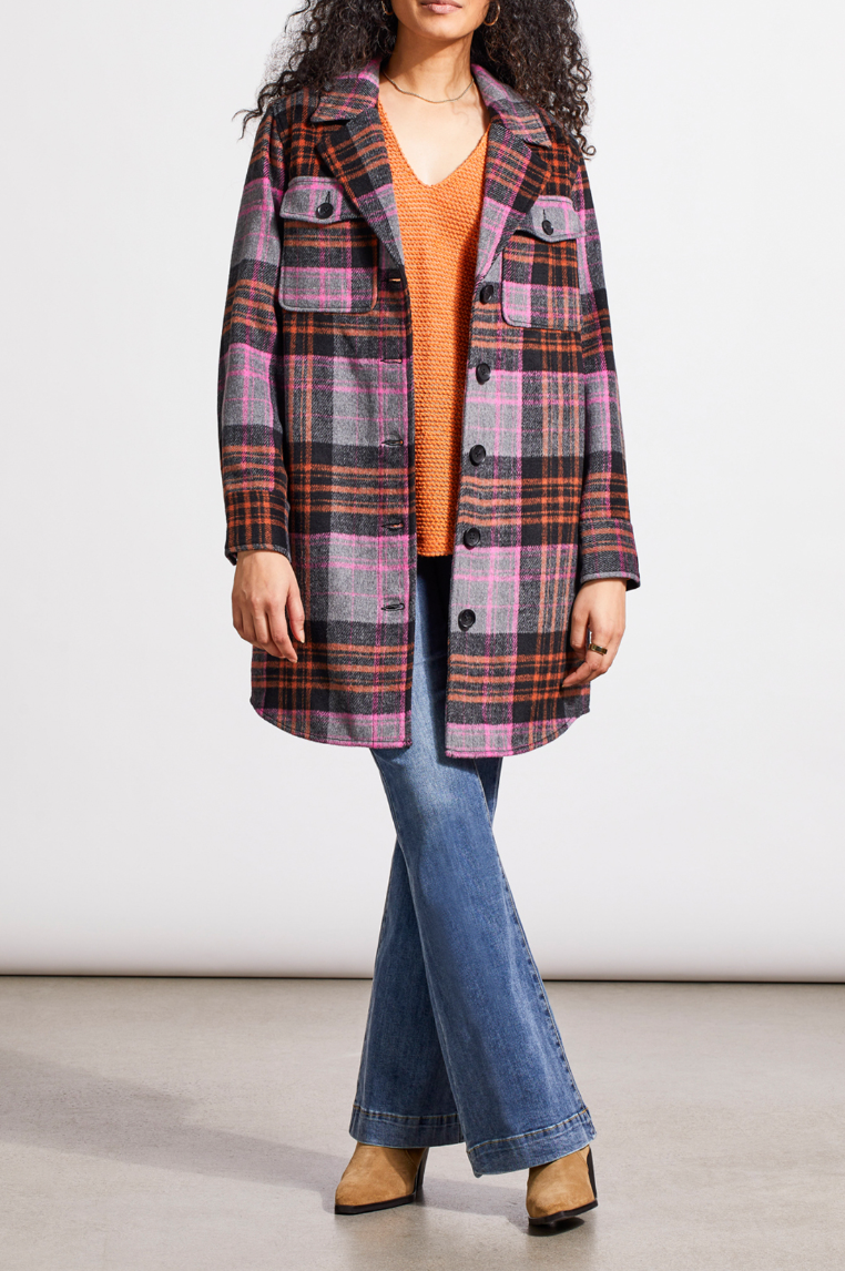 TRBL Mid Length Plaid Shacket