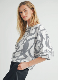 Abstract Blouse-Ivory