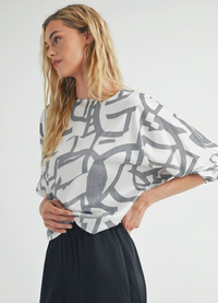 Abstract Blouse-Ivory