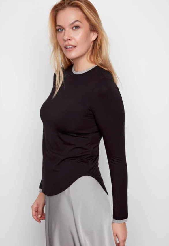 ILTM Contrast Trim Top-Black