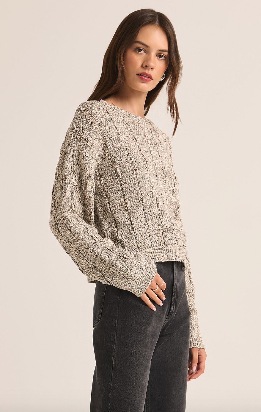 Zsup Woven Sweater-Grey