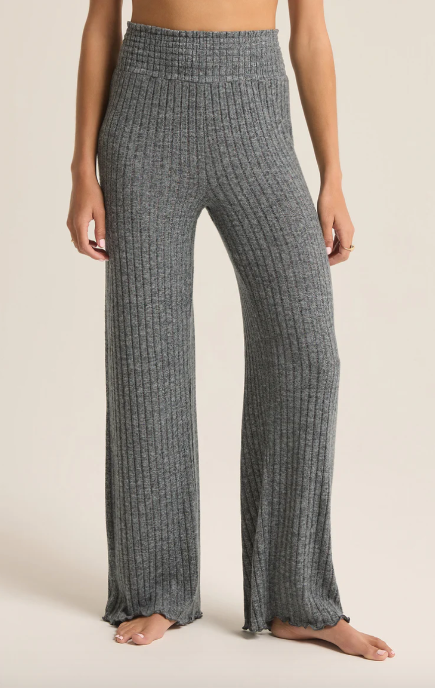 Zsup Smocked Rib Pant-Ash