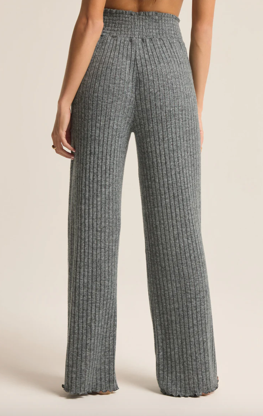 Zsup Smocked Rib Pant-Ash