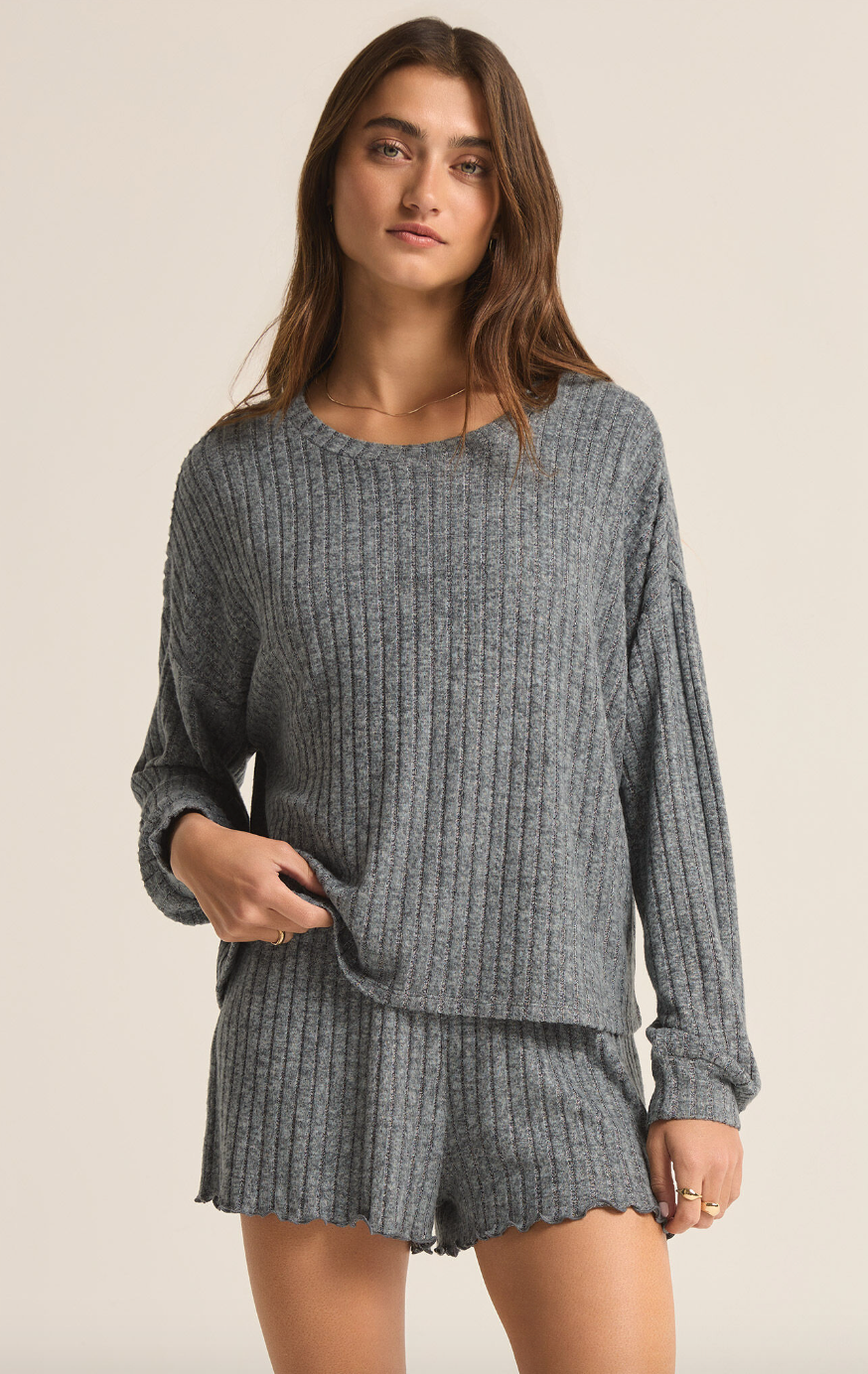 Zsup LS Rib Top-Ash