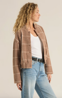 Zsup Plaid Bomber Jacket