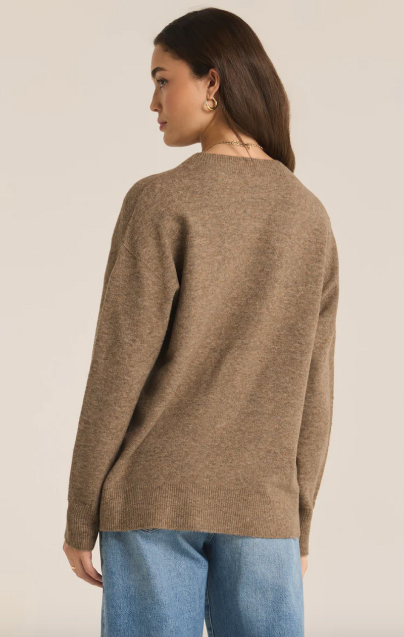 Zsup Crewneck Sweater-Brown