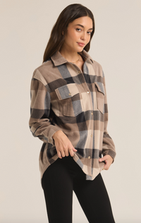 Zsup Plaid Fleece Shacket