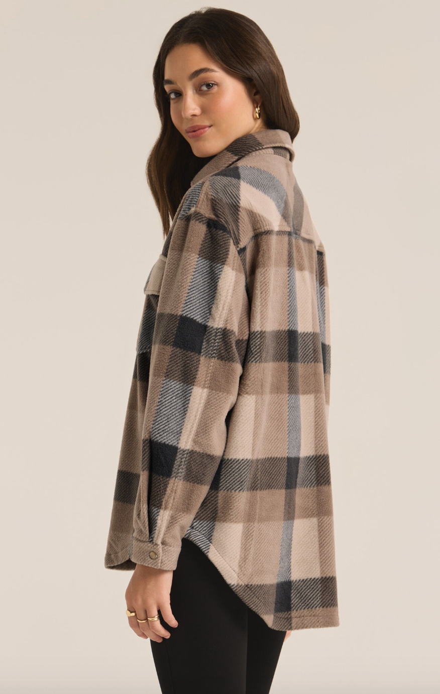 Zsup Plaid Fleece Shacket