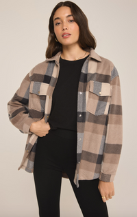 Zsup Plaid Fleece Shacket