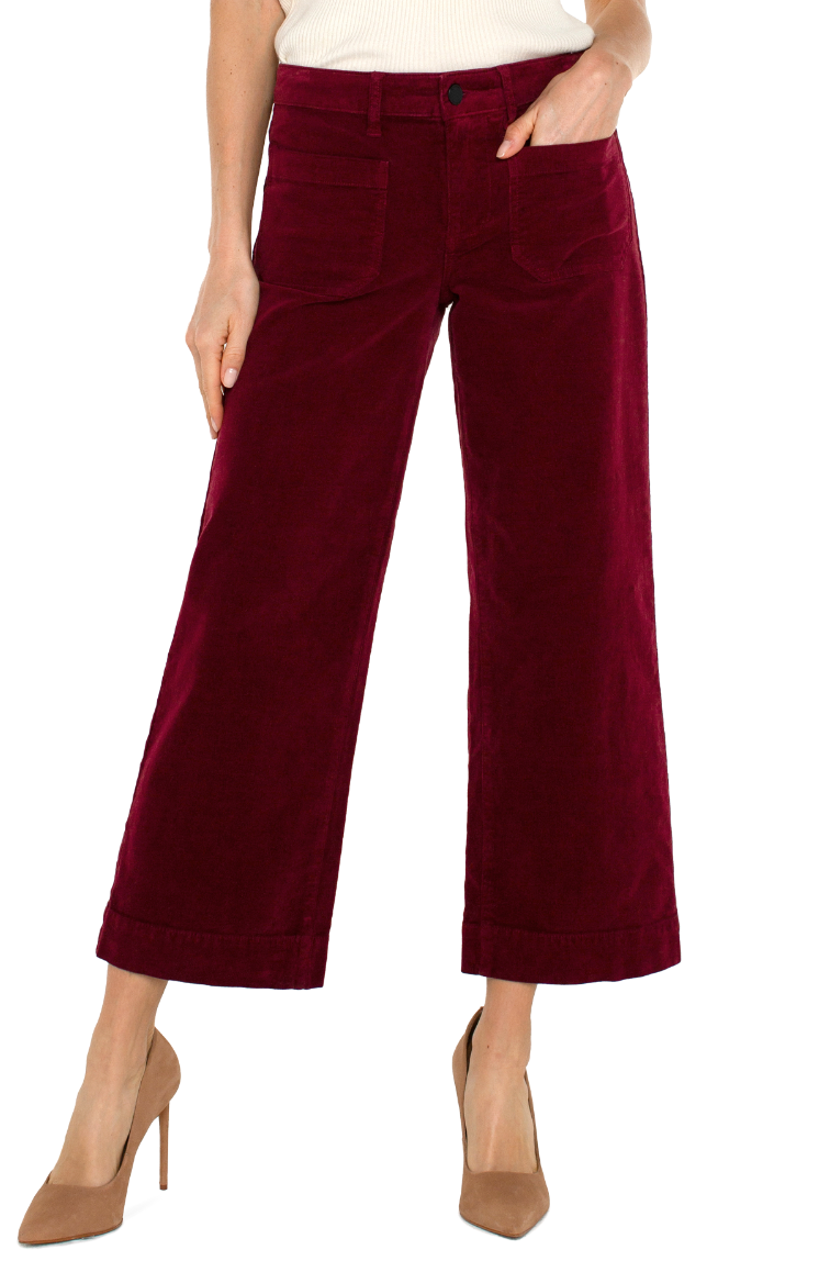 LVRP Corduroy Wide Leg-Ruby