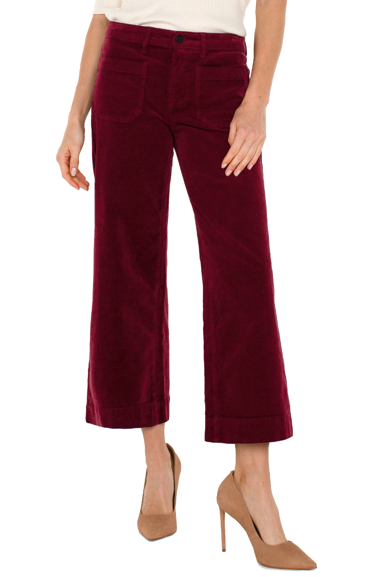 LVRP Corduroy Wide Leg-Ruby