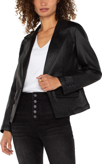 LVRP Faux Leather Blazer