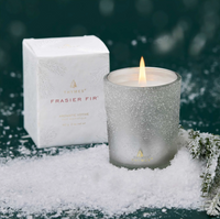 THY Flocked Votive Candle-Frasier Fir