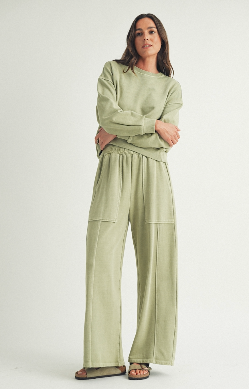 EG Cargo Sweatpants-Washed Green