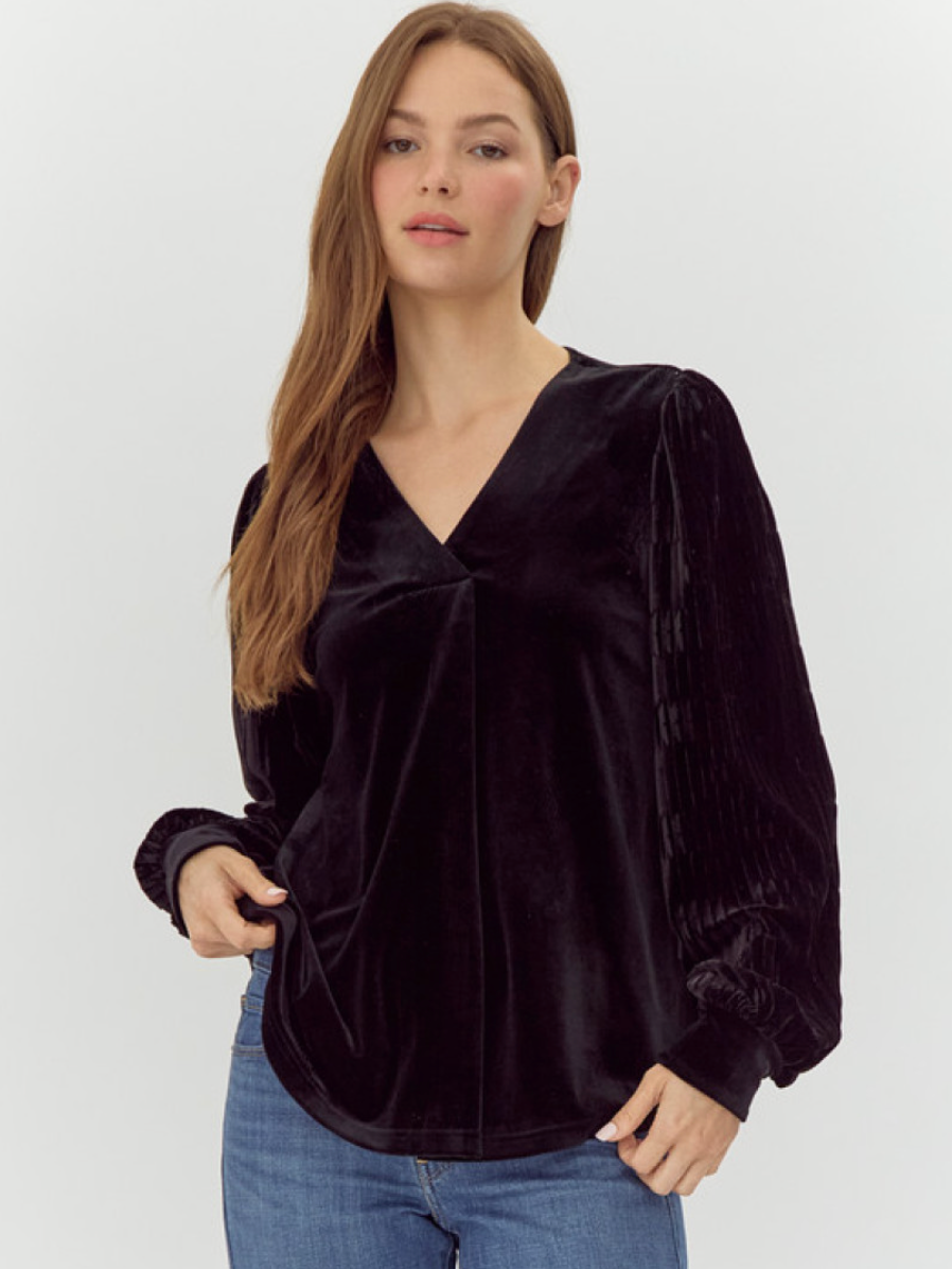 JOD Black Velvet Top