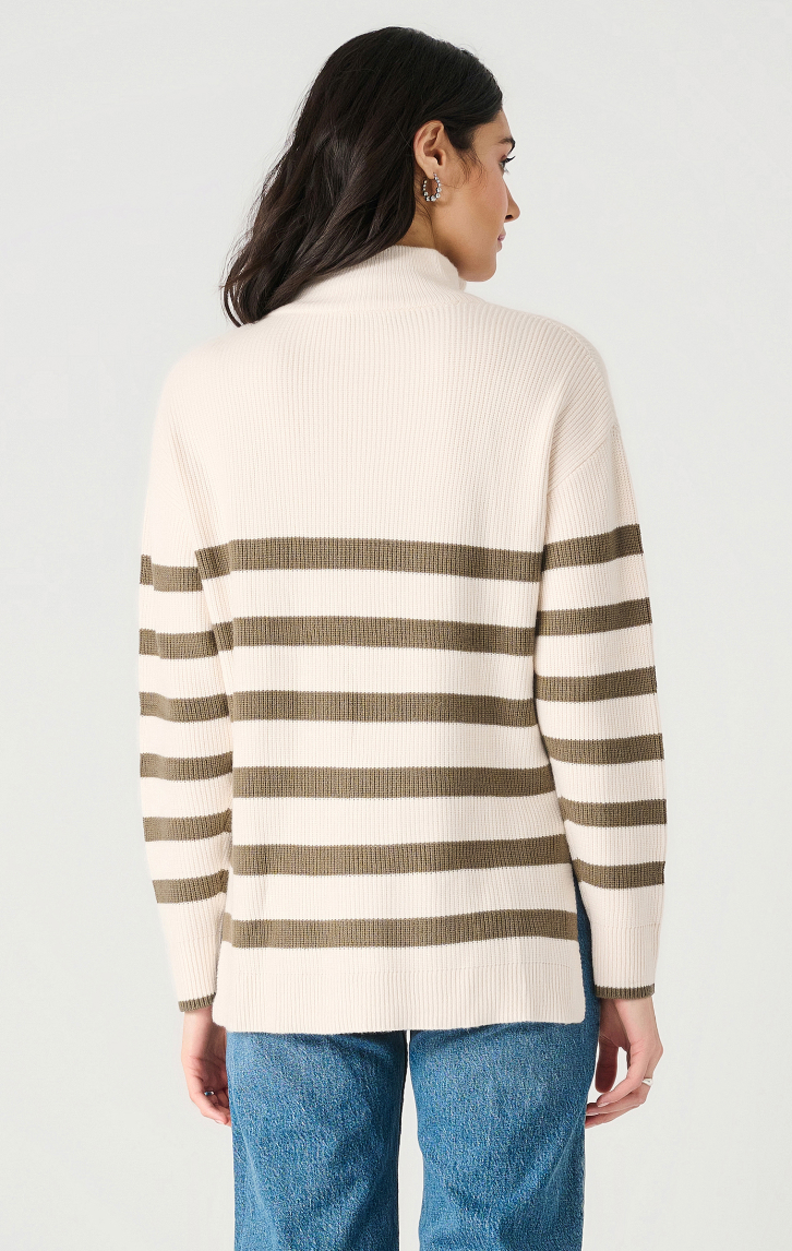 DEX Stripe 1/4 Zip Sweater