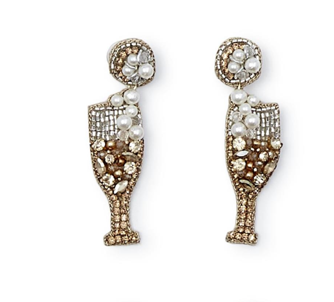 Drinks Earrings-W/Pearls