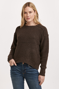 DJ Raw Seam Sweater-Brown