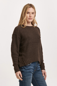 DJ Raw Seam Sweater-Brown