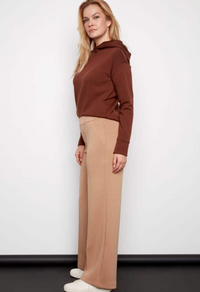 ILTM Front Seam Wide Leg Pant-Latte