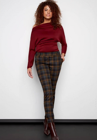 ILTM Plaid Pull on Trouser Pant