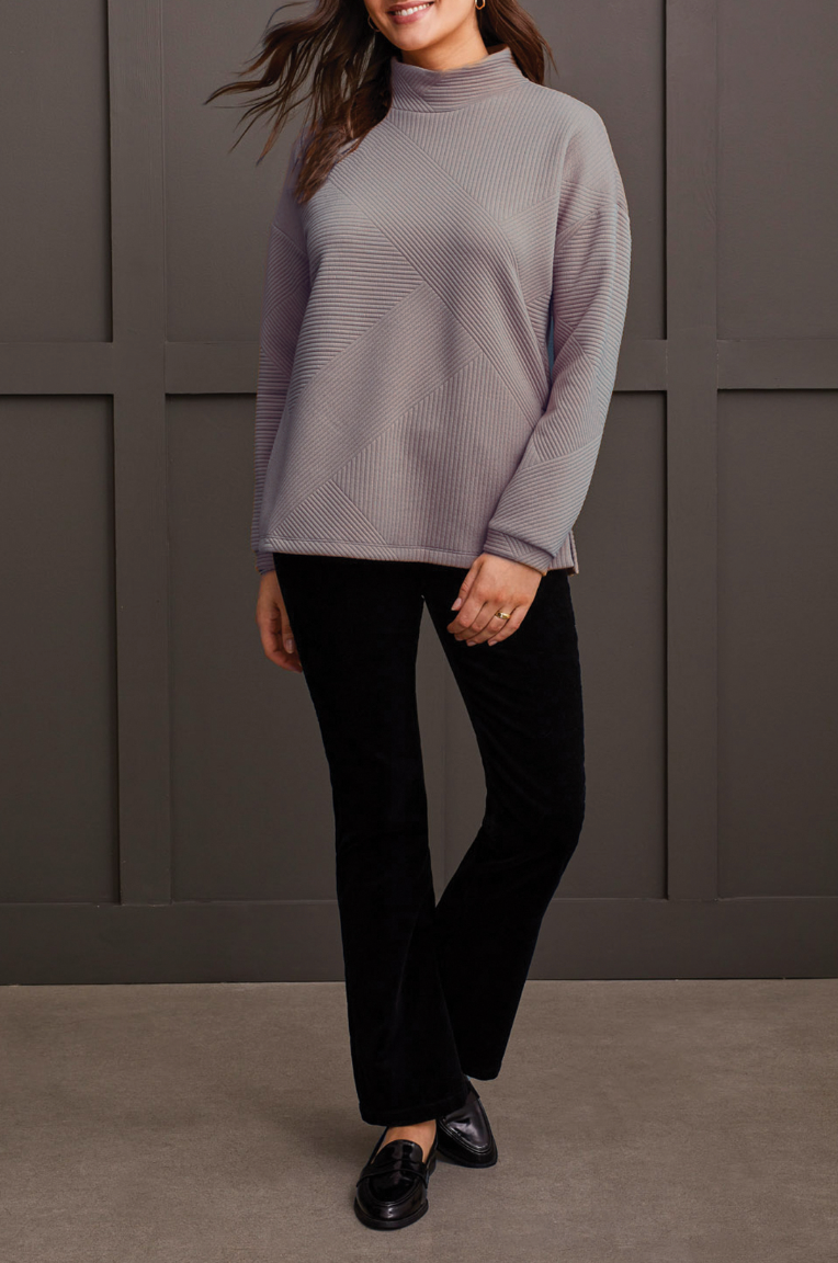 TRBL Tunic w/ Side Slit-Grey