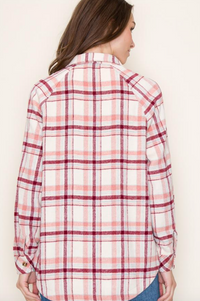 STC Plaid shacket-Pink