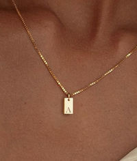 Tag Initial Necklace