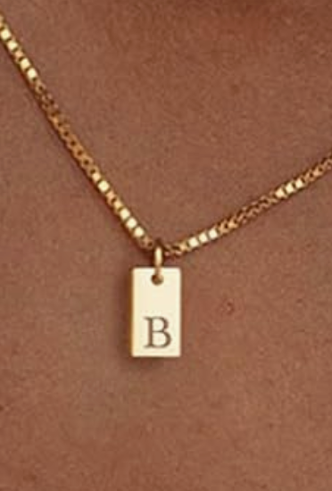 Tag Initial Necklace