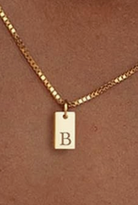 Tag Initial Necklace