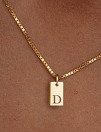 Tag Initial Necklace