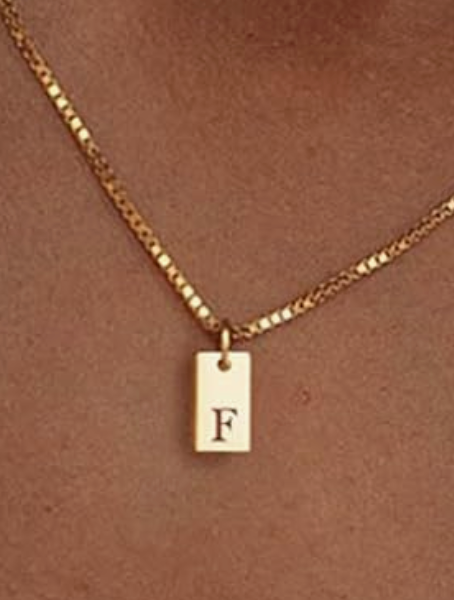 Tag Initial Necklace