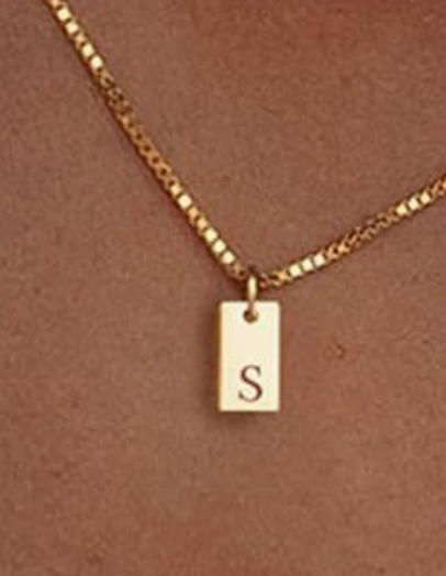 Tag Initial Necklace