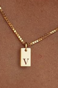 Tag Initial Necklace