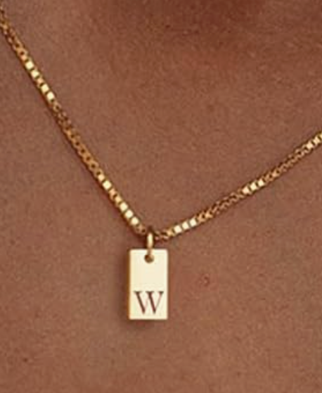 Tag Initial Necklace