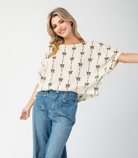 EE Flowy Bow Blouse-Ivory