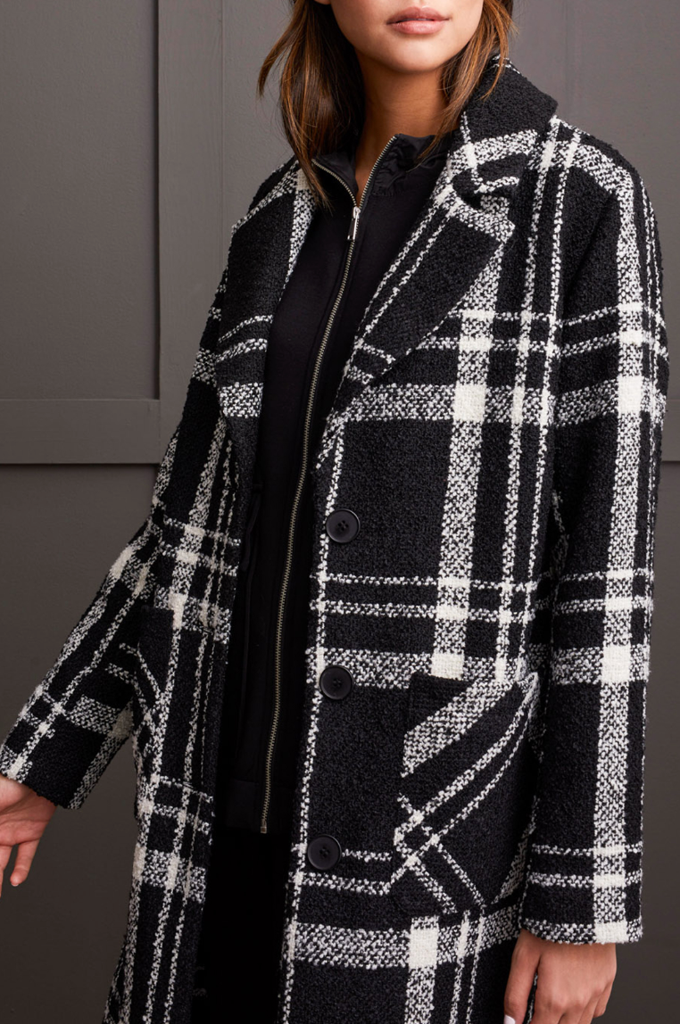 TRBL Plaid Duster Coat