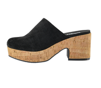 Corkys Watch your Back Clog-Black Suede