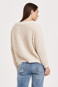 AL Cable Knit Cardi-Cream