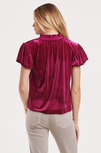 AL Velvet Puff Sleeve Top