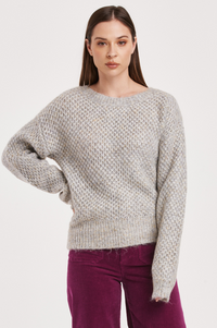 AL Speckled Sweater-Grey