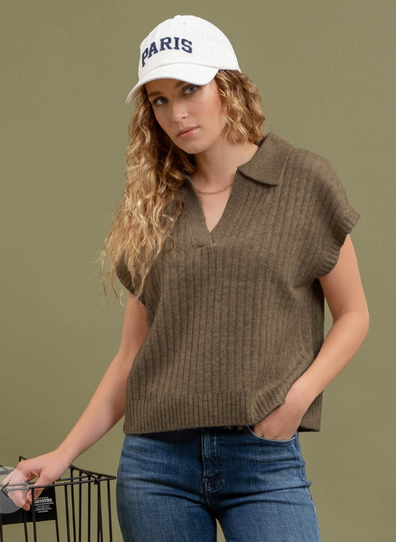 BP Collared Sweater-Mocha