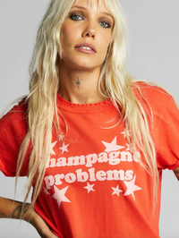 RK Champagne Problems Tee-Vintage Red