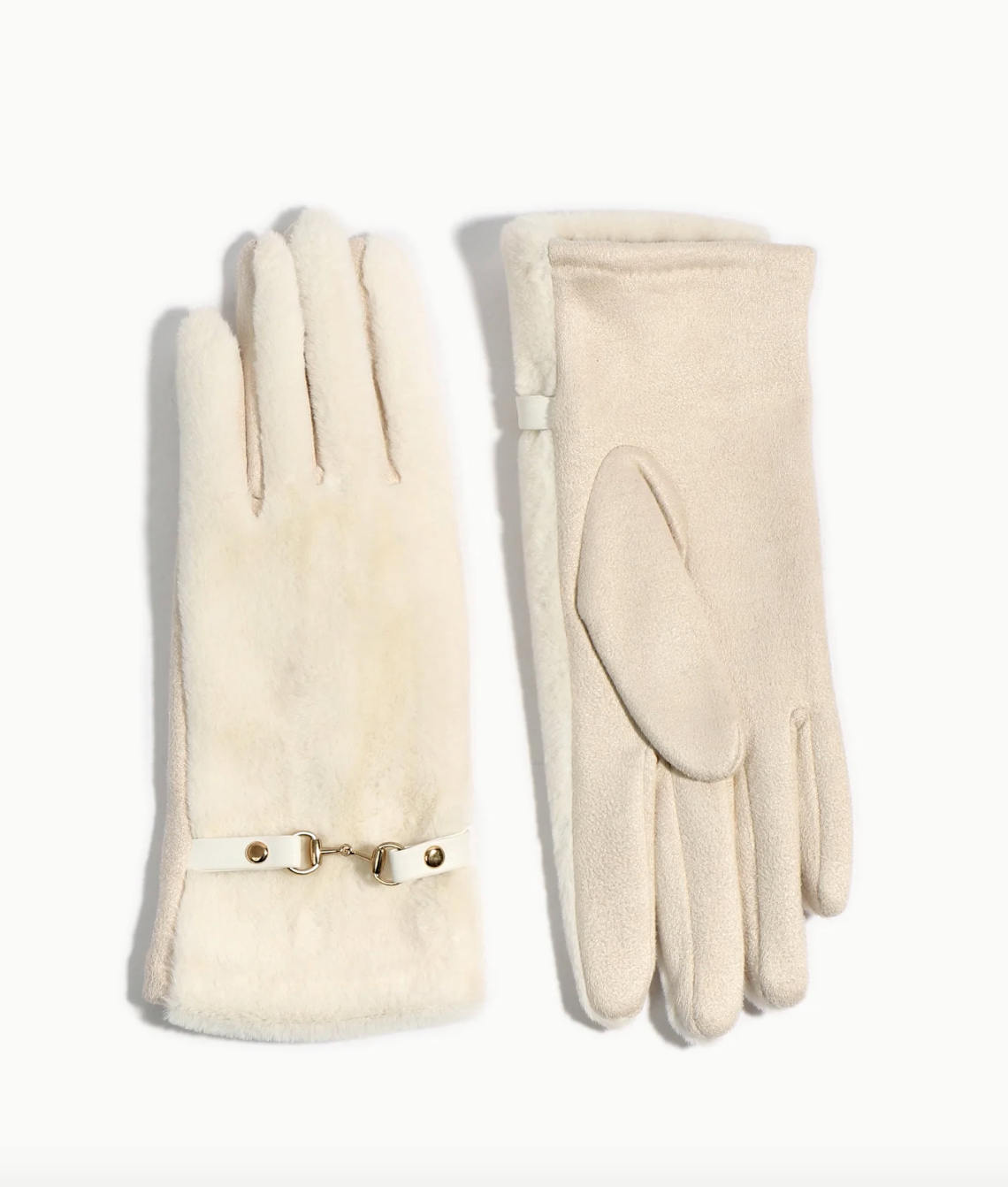 Glove w/Buckle-Cream