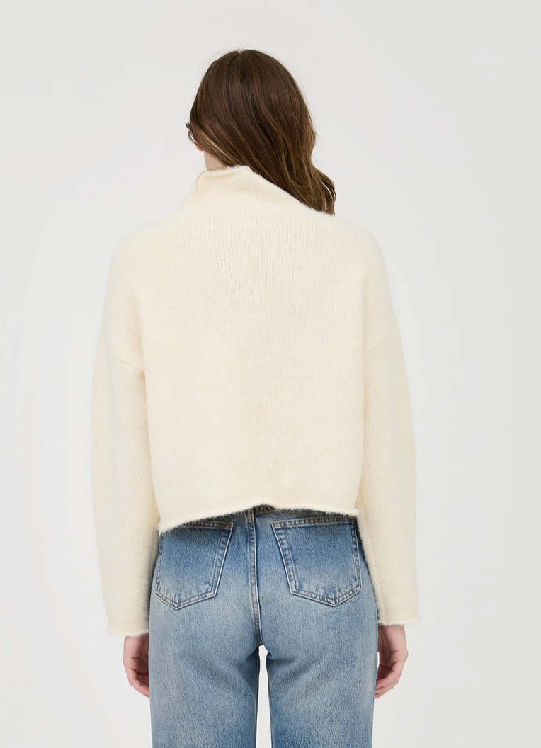 BP Turtleneck Crop Sweater-Cream