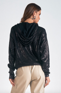ELN Metallic Sweater Hoodie