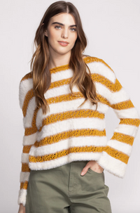 PM Striped Sweater-Mustard