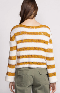 PM Striped Sweater-Mustard